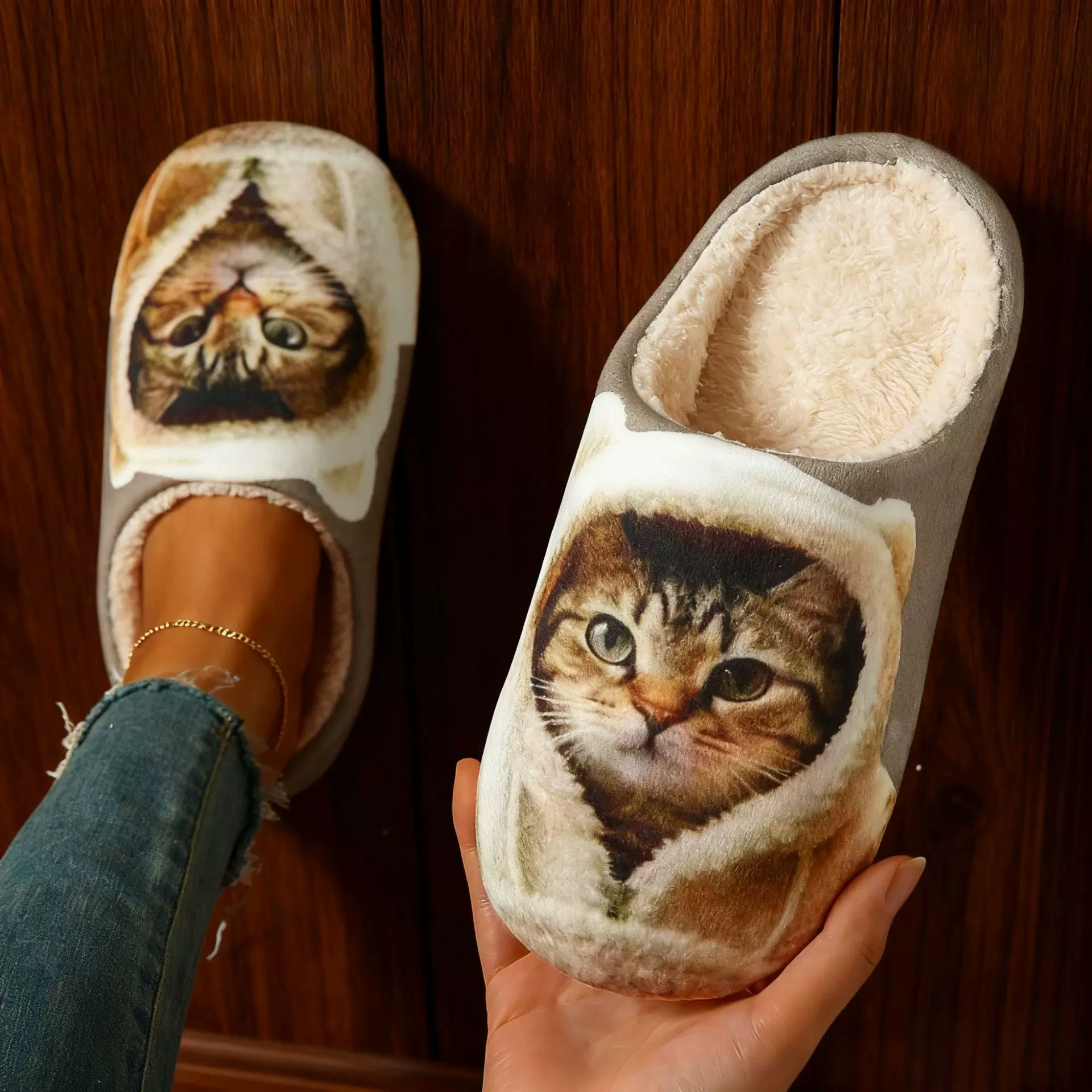 厂家直销棉拖鞋加绒秋冬季包头居家室内家居保暖休闲毛毛棉鞋批发