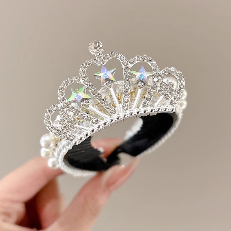 Nuevo tocado de princesa para niños perlas corona perla perilla