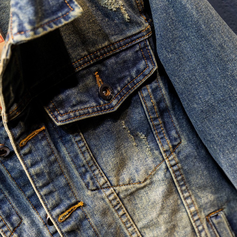 2023 primavera nueva ropa de abrigo de mezclilla de los hombres jóvenes abrigo de mezclilla chaqueta guapo superior ropa de los hombres de moda coreana