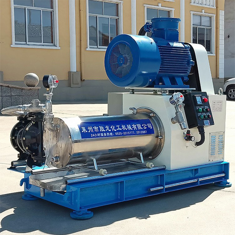 供100L农药涂料砂磨机 卧式砂磨机 机械密封不锈钢研磨机