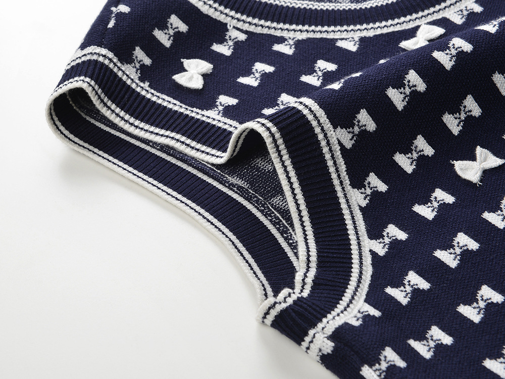 Abito senza maniche con scollo rotondo e stampa a fiocco da donna_voghion.com