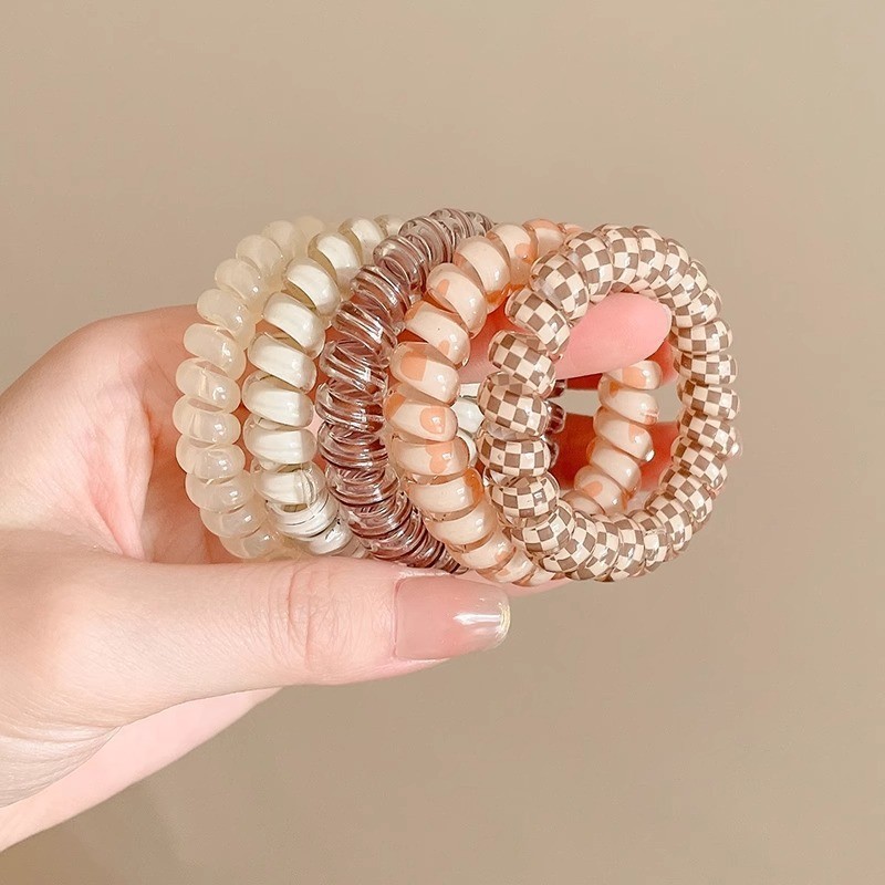 Caricatura encantadora anillo de pelo pulgar no daña el cabello de los niños correa de correa pequeña cuerda de cabello para niñas cuerda de cabello