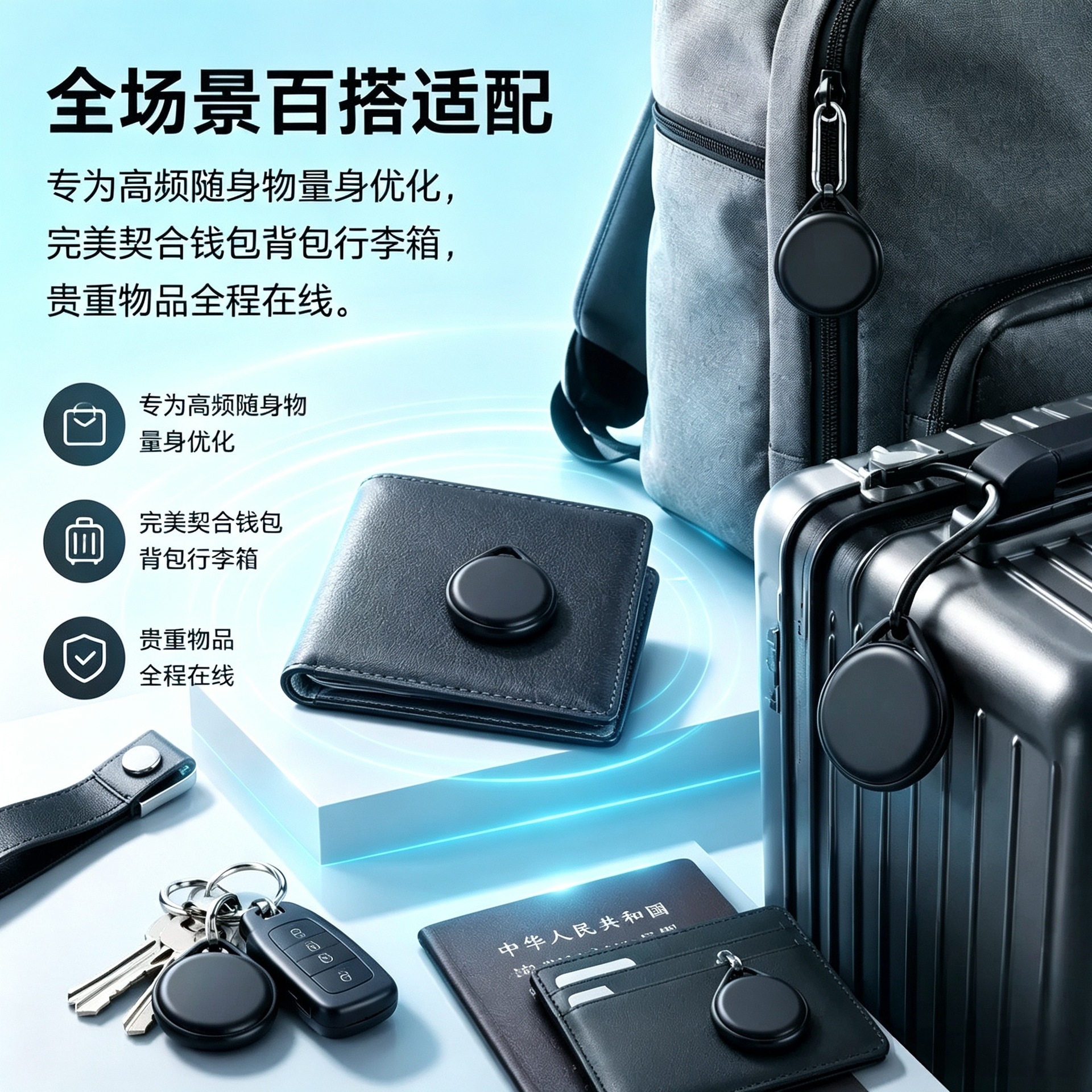跨境爆款定位器airtag适用苹果手机蓝牙智能追踪器防丢器厂家直销