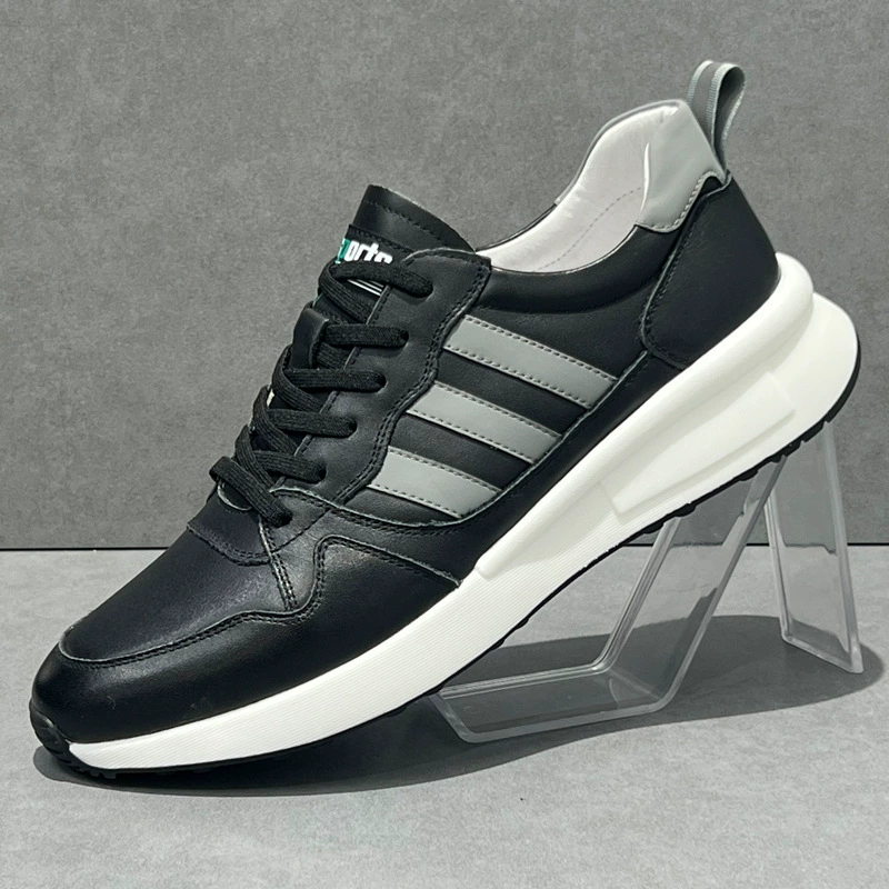 Обувь мужская модная обувь новая спортивная обувь мужская кожаная дышащая голова слой коровьей кожи туристическая обувь повседневная обувь высокого класса маленькая белая обувь