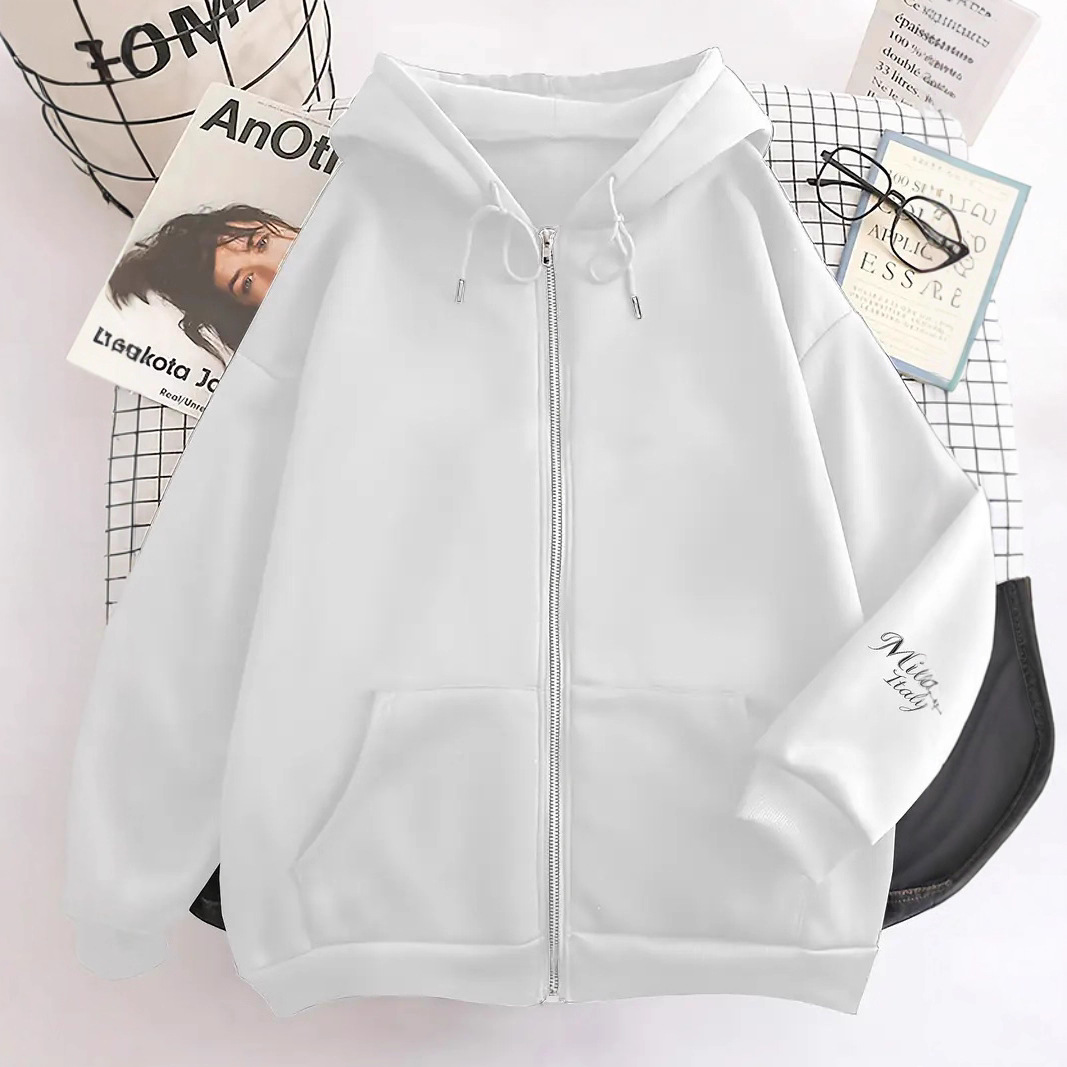 Women's Hooded Oversized Sweatshirt Jacket Print Design European American Style Fashion Fall Winter New Arrivals_ecoleips.com