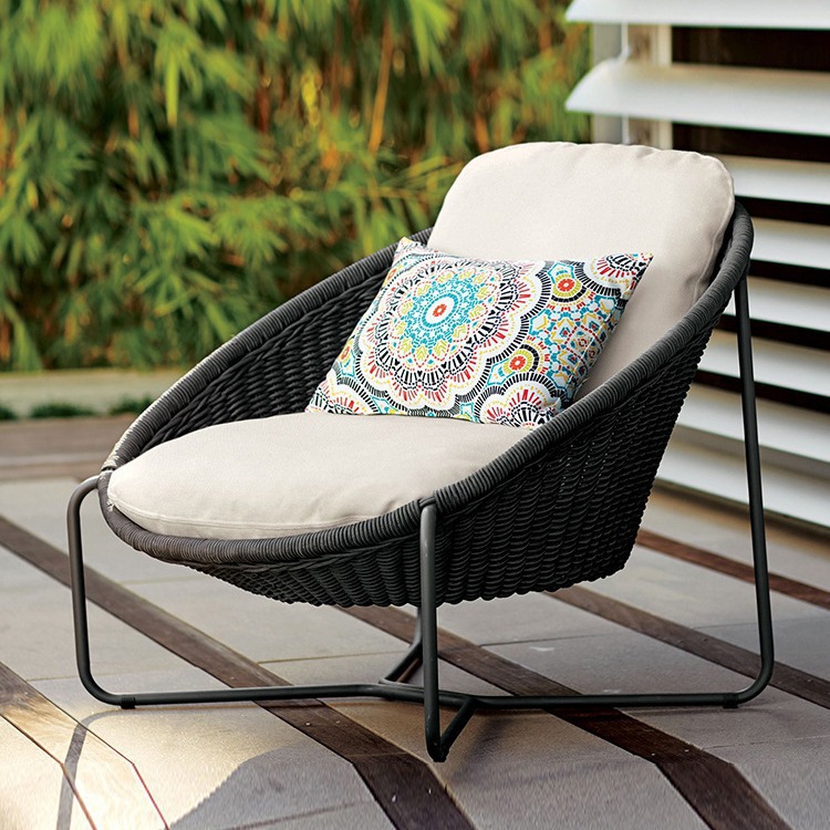 Woven single-person balcony coffee table sofa, courtyard combination furniture, sofa and chair, homestay rattan European-style double outdoor rattan furniture