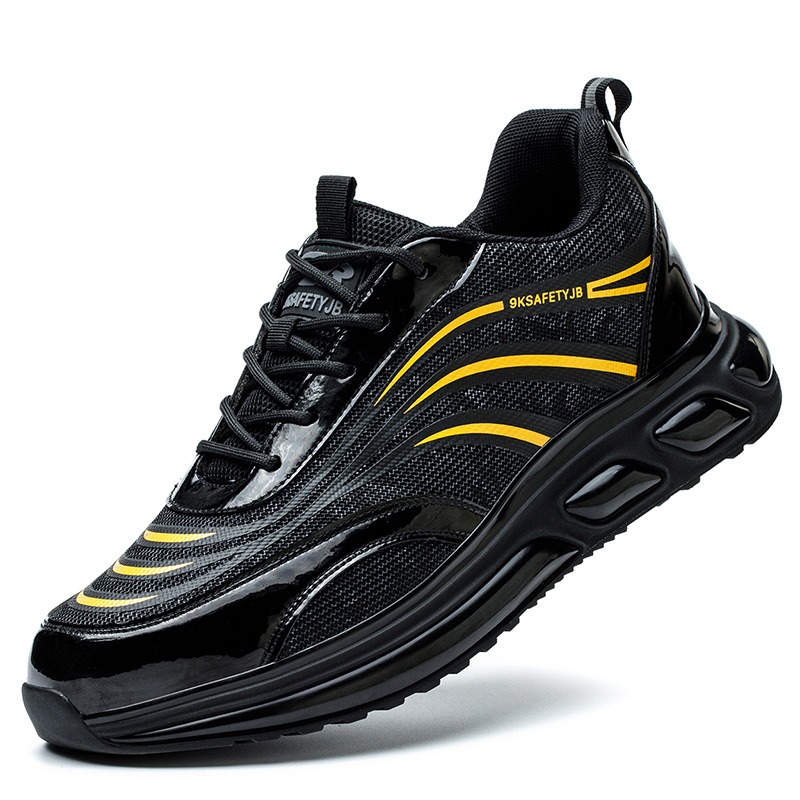 Zapatos de Seguridad Anti-impacto de Cuero de Microfibra, Antipunciones y Transpirables, para Trabajo