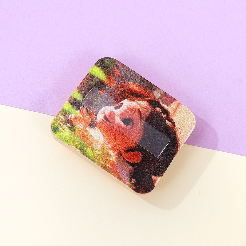 Puff de algodón de azúcar cuadrado personalizado de fábrica no come polvo personaje de dibujos animados maquillaje esponja cojín de aire impresión patrón de logotipo