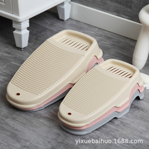 Thickened washboard plastic non-slip washboard simple solid color washboard sturdy portable can hang washboard