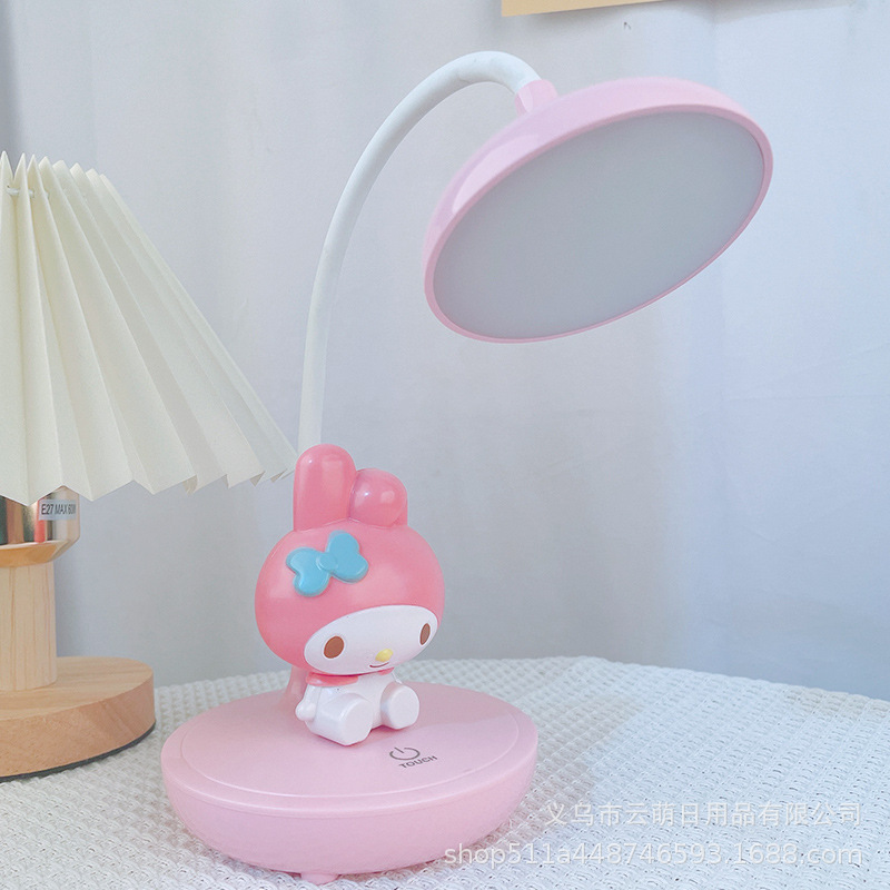 Lámpara de escritorio de lectura de atenuación táctil LED de tres engranajes recargable Carga USB plug-in protección ocular Aprendizaje estudiante titular de la pluma pequeña lámpara de escritorio