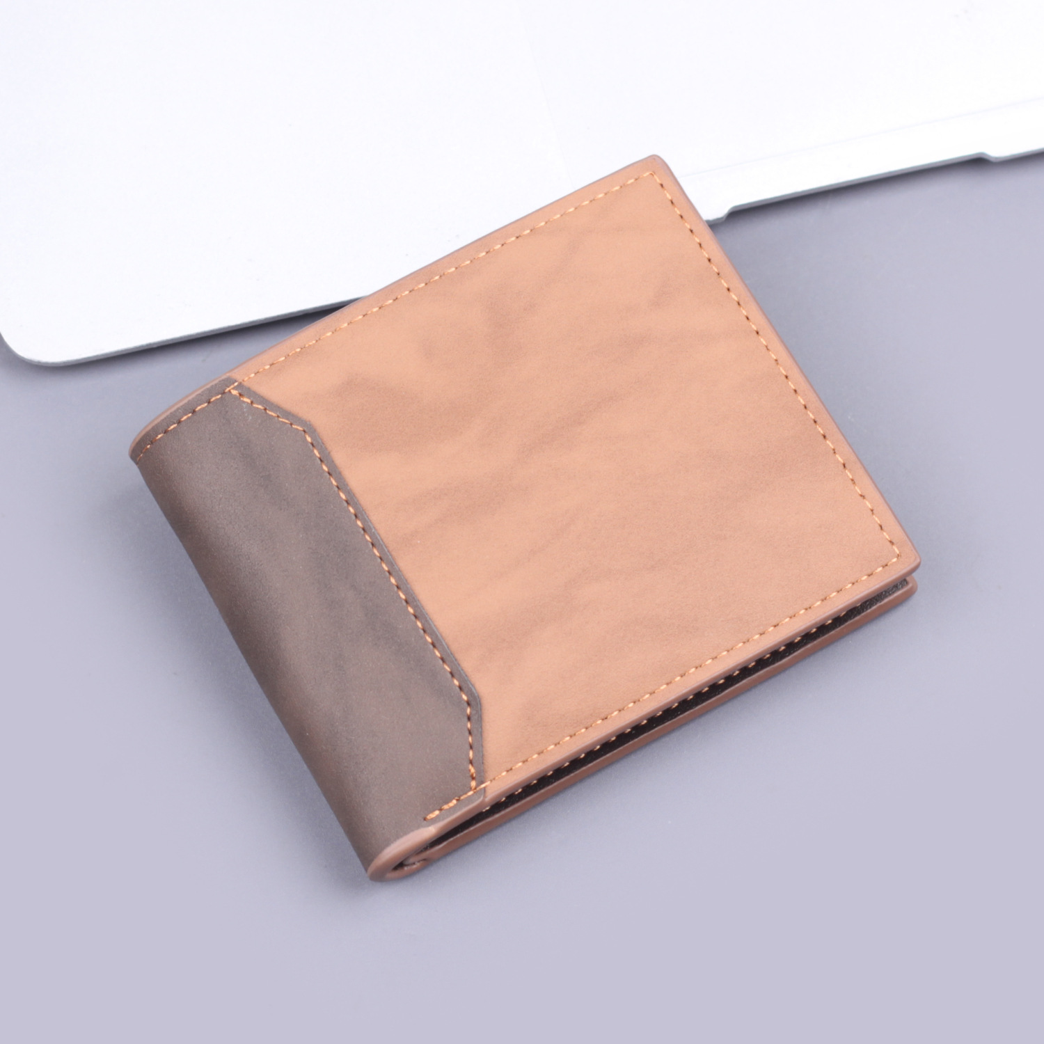 Cartera corta de hombre, cartera de hombre, cartera transfronteriza, cartera de hombre, cartera de cambio de hombre, grabado con láser