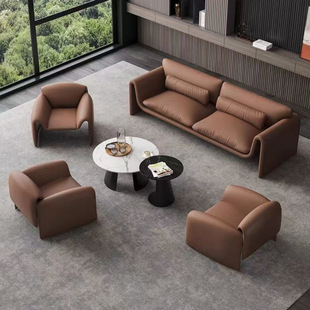 Creative Sofa Hotel Lobby Office Conference Room Office Sofa Complete Set of Business Reception New Sofa