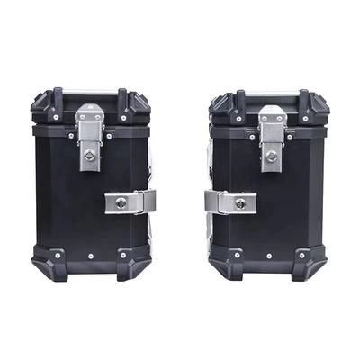 Quick release aluminum alloy box motorcycle side box X embossed side box 38L side box universal waterproof anti-collision trunk wholesale (Motorcycle trunk) - 38l-embossed-saddlebag