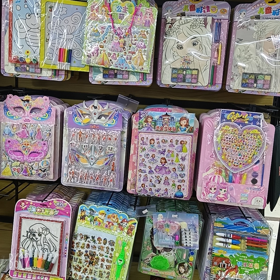 Libro de Colorear Divertido con Pegatinas de Burbujas de Dibujos Animados, Pegatinas de Regalo para Manualidades, Pegatinas Educativas para Jardín de Infancia, Aprendizaje Temprano, Anime 3D