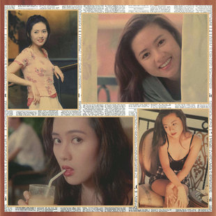 Hong Kong and Taiwan star Li Li Zhen retro Kraft paper nostalgic poster sexy beauty decorative wall painting mural 395