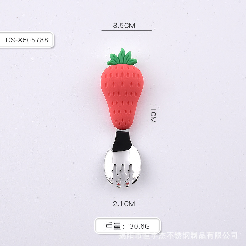로즈 레드 딸기 포크