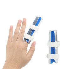 跨境现货铝合金四片式固定手指脱位固定夹板伸直护指指套