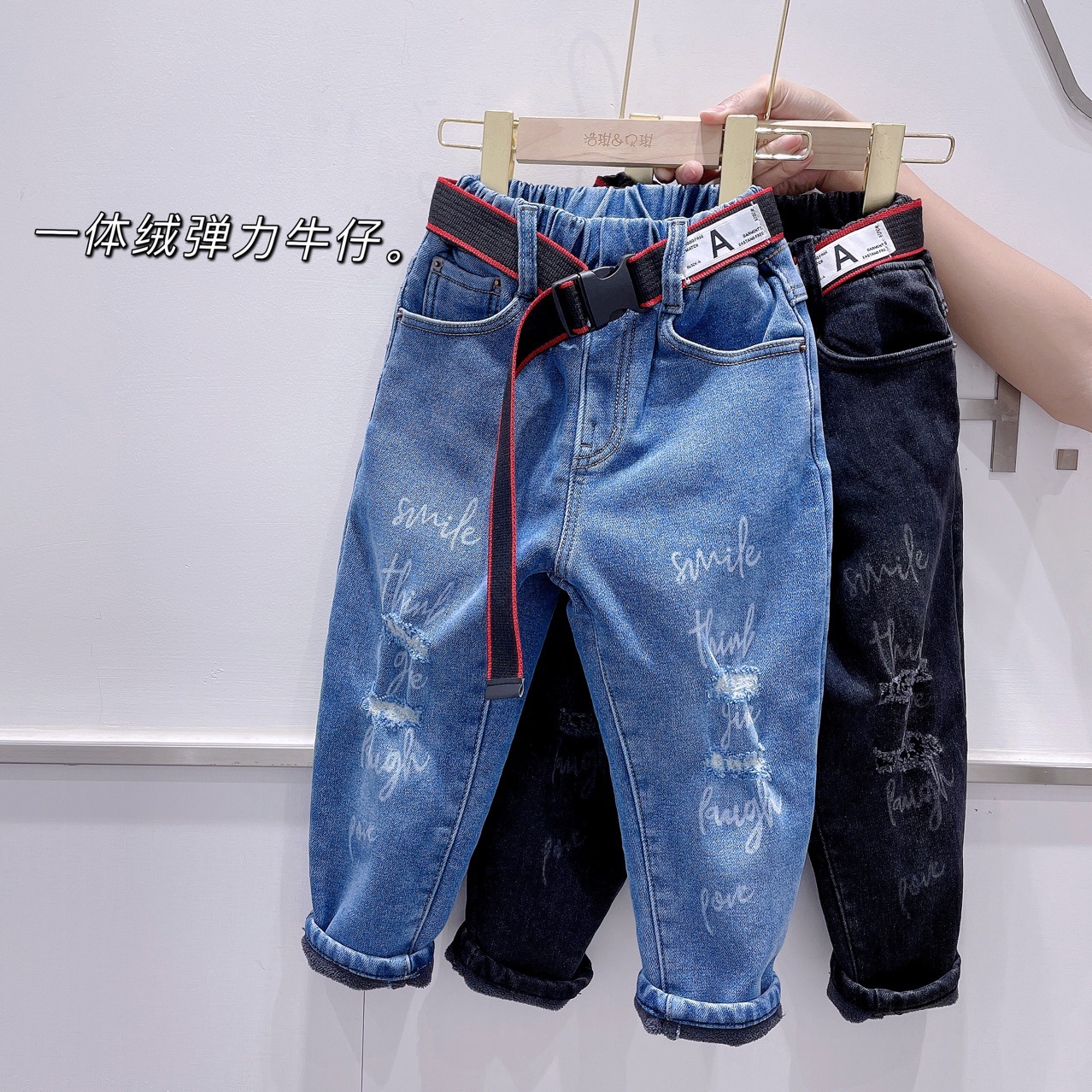 All-in-one velvet children's pants 2021...