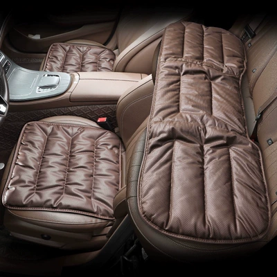 seat cushion four seasons general: Seat cushion, seat cover - coffee-color-three-piece-set-for-the-whole-car