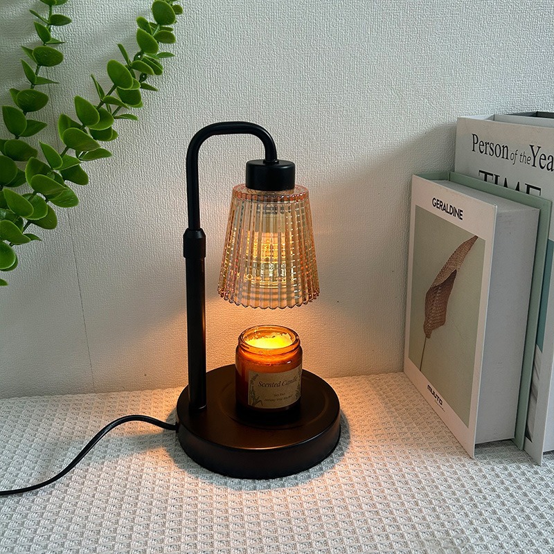 Los fabricantes suministran metal simple y ajustable lámpara de aromaterapia lámpara de cera de vidrio decorador regalo al por mayor