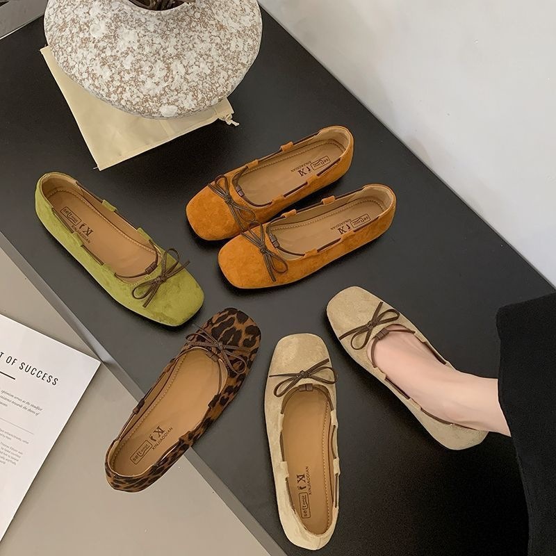 French-style Ballet Flats For Women, 2026 New Model, Paired With Skirts, Vintage Bow Flat Shoes, Shallow Slip-on Loafers_vogvips.com