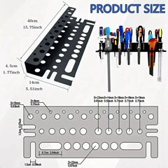 クロスボーダー人気壁掛け式金属鉄製工具収納棚ドライバーハンマー尖口ペンチ収納展示棚
