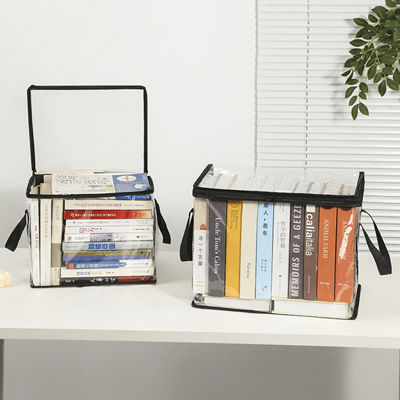 Large-Capacity Textbook Storage Bag Foldable Bookshelf Organizer Book Storage Box Household Miscellaneous Storage Box Factory Wholesale