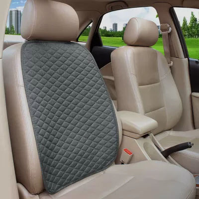 Comfortable Linen Car Seat: Seat cushion, seat cover - gray-backrest