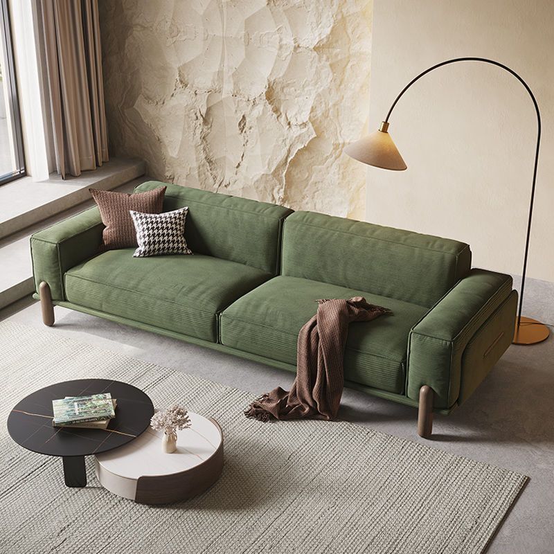 Vintage-Style Retro Sofa, Living Room Velvet Sofa, Three-Seater, Two-Seater, Single Seat, Solid Wood Block Sofa, Can Be Reclined 4