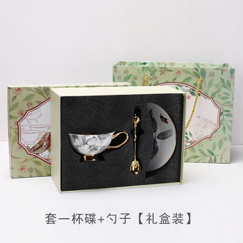 Nórdico ins simple Hueso fresco China taza de café y platillo traje lujo luz tarde juego té novias regalo