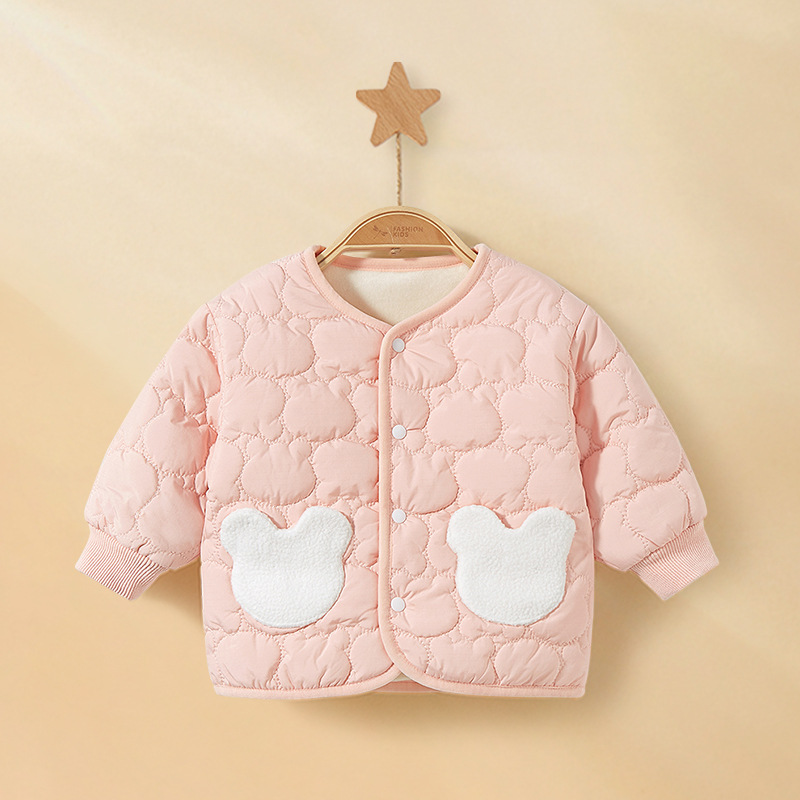 Ropa de algodón para bebés otoño y invierno, chaqueta de algodón gruesa para niños y niñas, abrigo de algodón cálido para bebés.