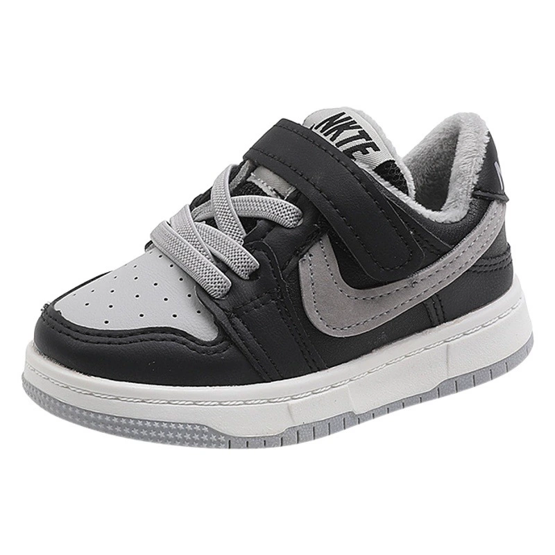 Теневые серые детские кроссовки для мальчиков, осень и зима 2024, новая универсальная хлопковая обувь, спортивная обувь с низким берцем для девочек