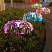 太阳能水母灯 花园景观庭院水母装饰灯 户外七彩光纤水母灯