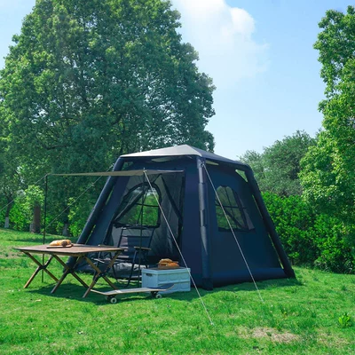 Avtomobil dam çadırları – Inflatable Tent - cool-black-inflatable-tent-comes-with-manual-air-pump-multiplayer
