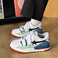 2023新款鞋子ins風撞色氣墊運動鞋子男透氣情侶款初中生男鞋女鞋