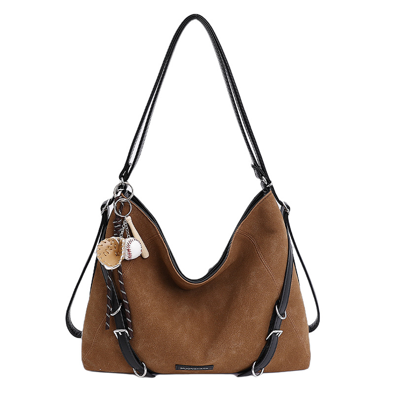 Simple y de gran capacidad, lazo viento viaje bolsa para mujeres 2025, otoño y invierno nueva moda bolso de hombro, mochila universal