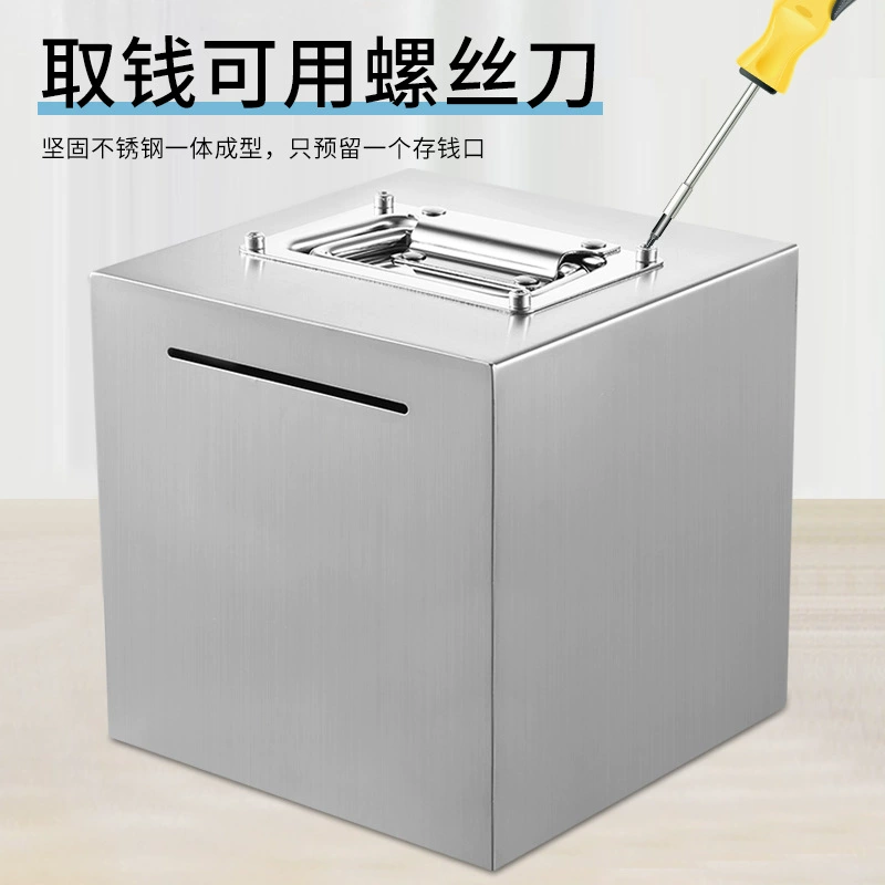 Handheld toy stainless steel, capacious piggy bank