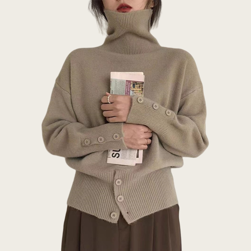 Autumn and Winter New High-End Turtleneck Pullover Sweater for Women 2026, Unique and Stylish Designer Knit Top Autumn and Winter New High-End Turtleneck Pullover Sweater for Women 2026, Unique and Stylish Designer Knit Top