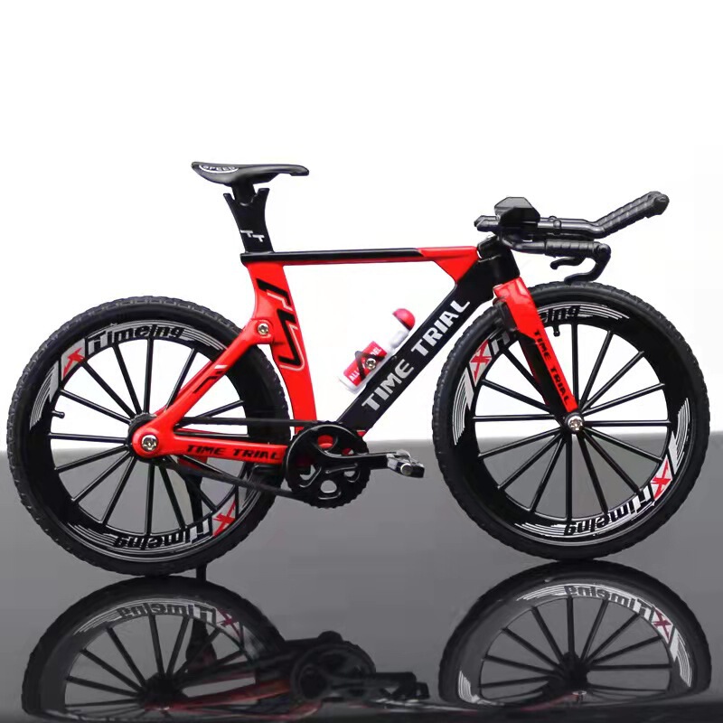 Alloy Double-Handlebar Track Bike Model Children's Toy Ornament Collection Wholesale Bicycle Trendy Replica Bicycle