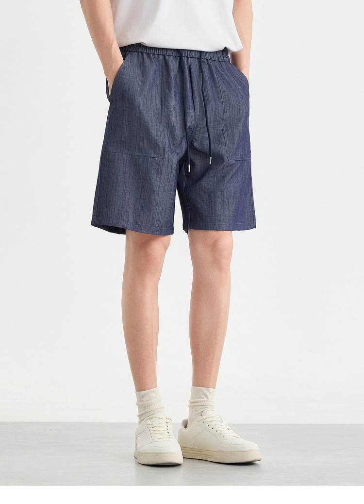 Quần short nam kaki cạp chun dáng 5 phân phong cách hiện đại — đen chi tiết 18