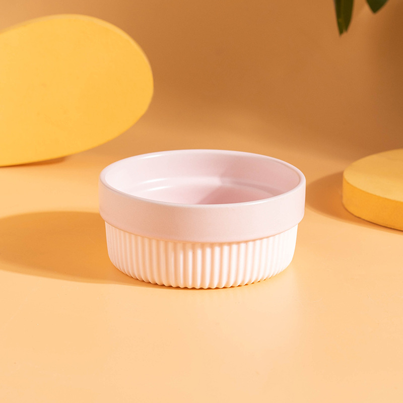 Tazón de cerámica para gatos, tazón de comida para gatos, tazón de comida para perros, tazón de arroz para gatos, tazón de agua de gran calibre, tazón antideslizante, artículos para mascotas a prueba de volcar