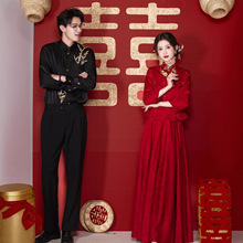 新中式新娘敬酒服2025新款套装结婚出阁服红色订婚礼服连衣裙便装