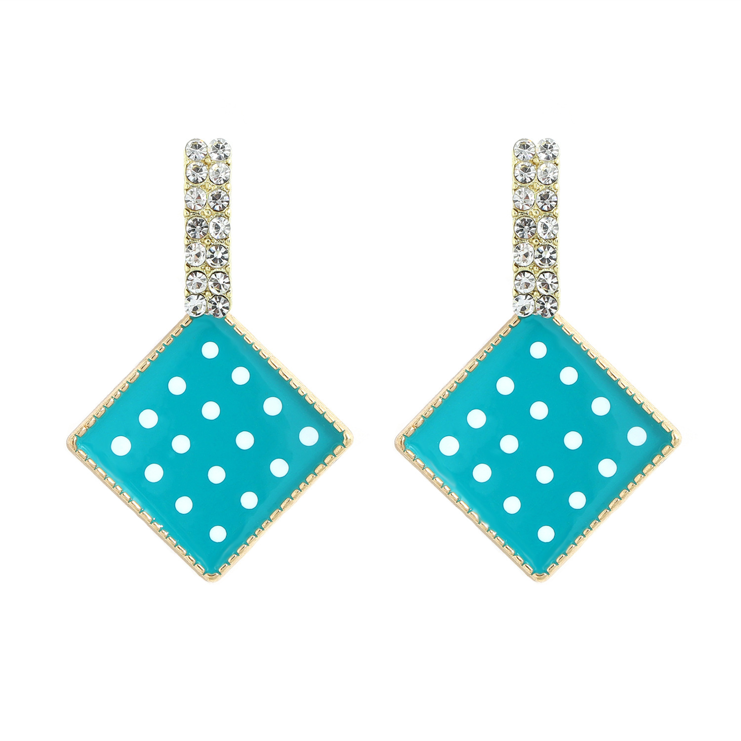 Fashion Geometric Diamond-studded Drop Oil Earrings display picture 11