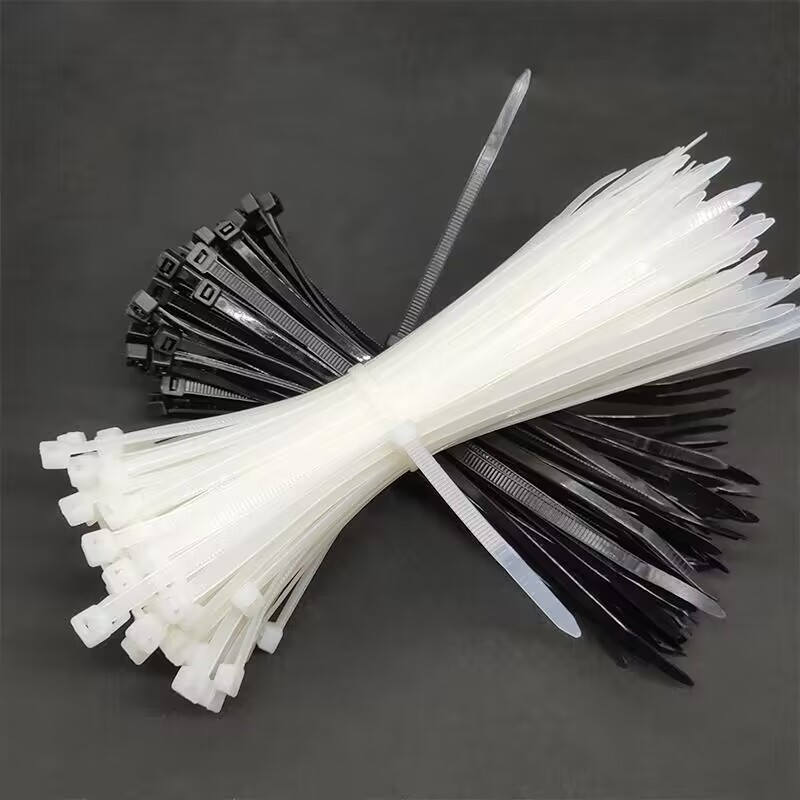 加厚阻燃尼龙扎带4*200自锁式捆绑扎带塑料卡扣强力电线白色黑色