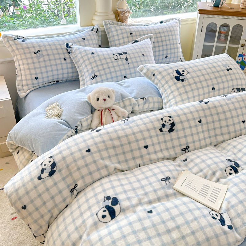 Invierno flor de leche de invierno cubierta de edredón 150x200 invierno flange coral cubierta de edredón individual más edredón