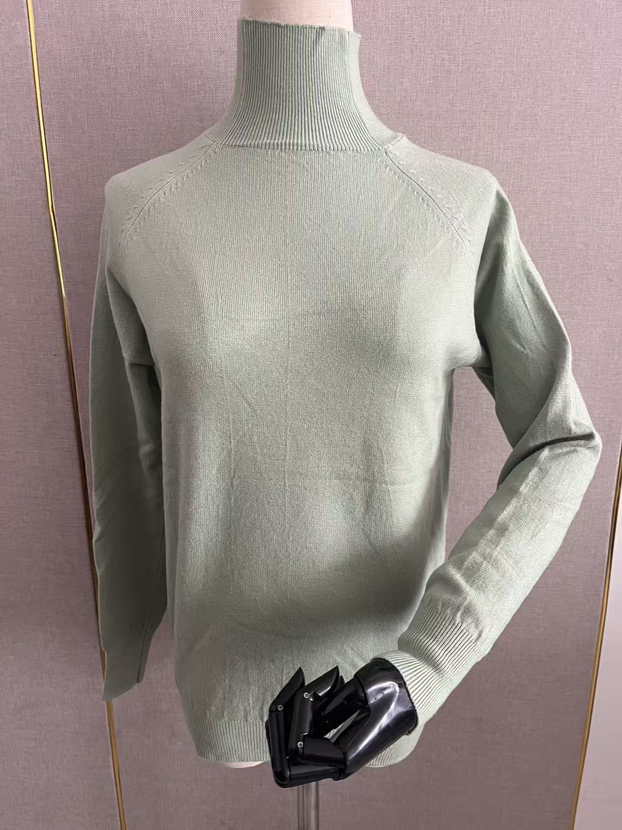 Suéter de cuello alto para mujer, suéter transfronterizo para mujer, top de manga raglán para otoño e invierno, suéter holgado y estilo casual, suéter tejido para mujer. image 18