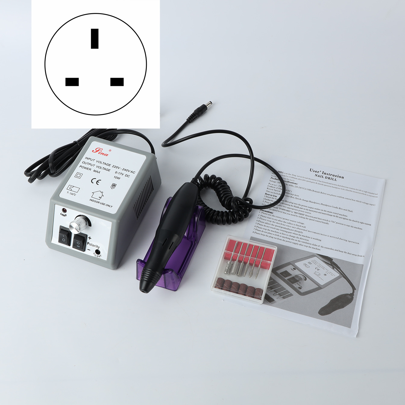 2000 Red box grinder Nail enhancement Grinding machine Electric nail enhancement machine Nail Tools suit nail