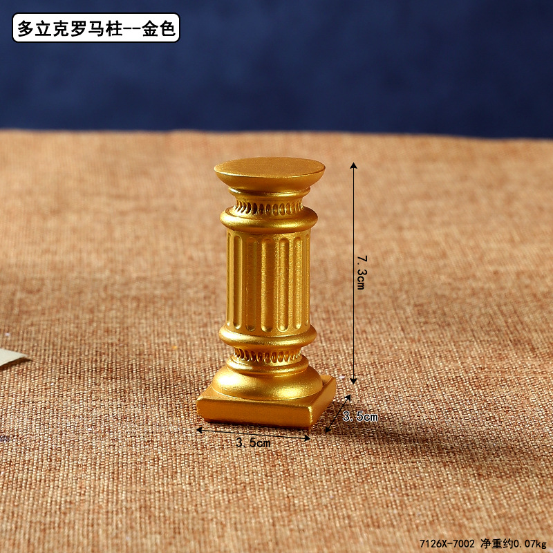 European Roman Column Ornaments Desktop Decoration Resin Crafts Candlestick Aromatherapy Candle Base Shooting Props