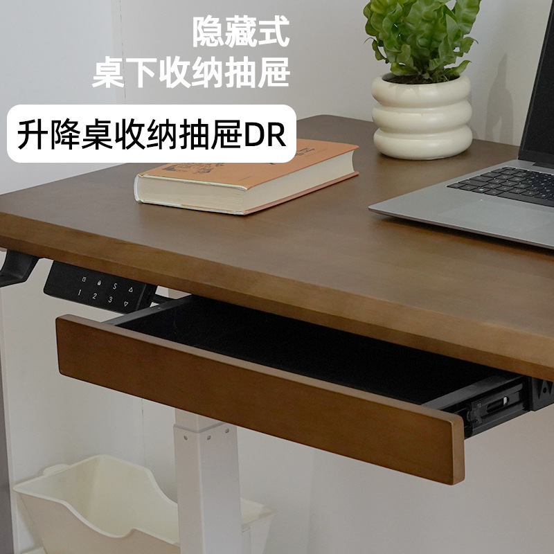 Cross-Border Electric Lift Table Bottom Stationery and Sundry Storage Box Office Desk Computer Desk Hidden Under-Desk Drawer