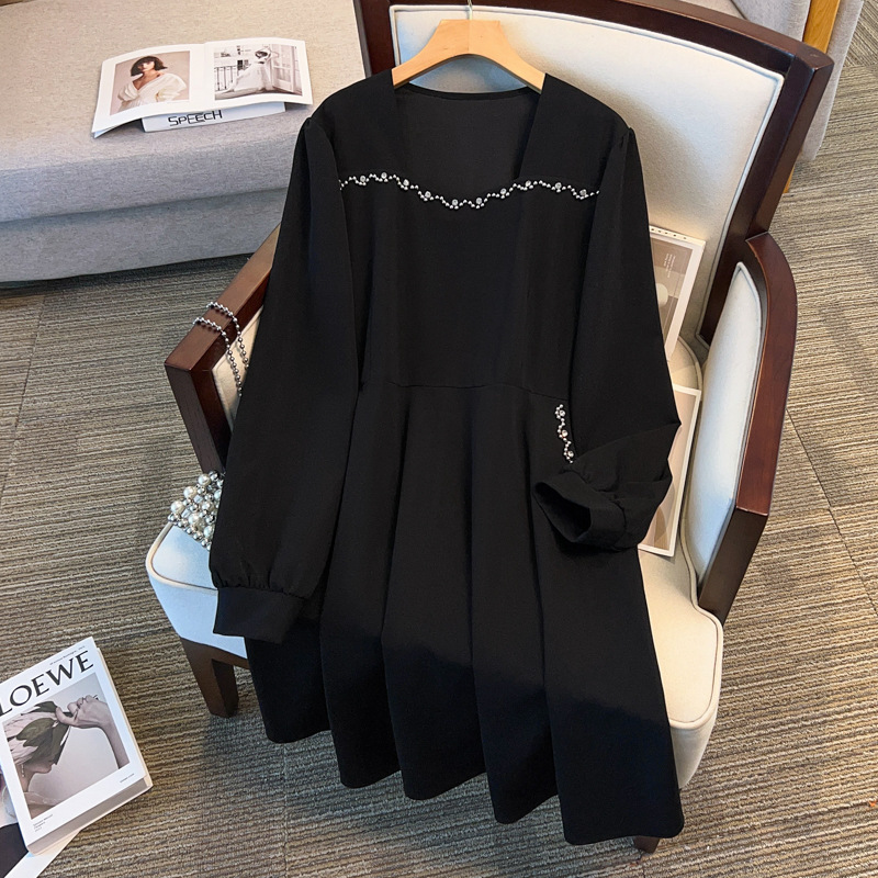 300 catties large size bust 150 140 fat mm plus fat plus size spring new product slim and fashionable dress 3653